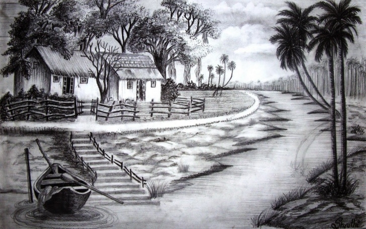 The Best Shading Drawing Of Nature Tutorial Pencil Sketches Of Nature At Paintingvalley | Explore Collection Images