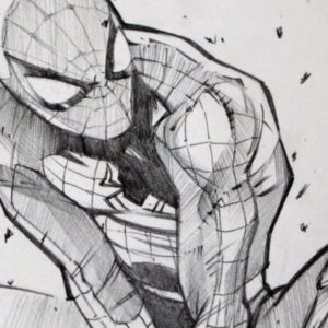 Spiderman Pencil Drawing