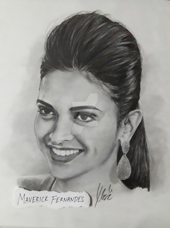 The Complete Deepika Padukone Pencil Sketch Easy Deepika Padukone By Maverickfernz On Deviantart Pics