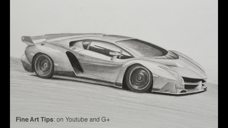 The Complete Lamborghini Pencil Drawing Free How To Draw A Lamborghini Veneno Picture