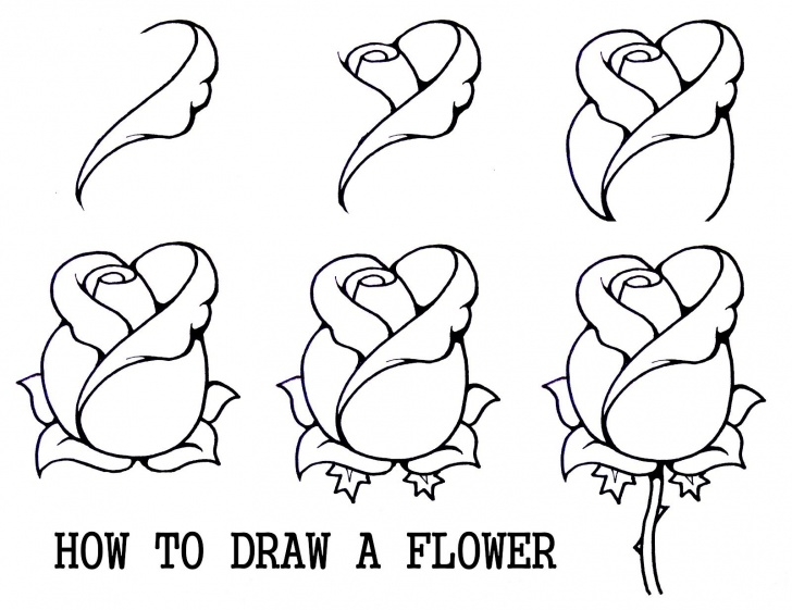 The Most Famous 3D Rose Pensil Sketch Step By Step Ideas How To Draw A Rosebud | Cookie & Cake Decorating Tutorials Images
