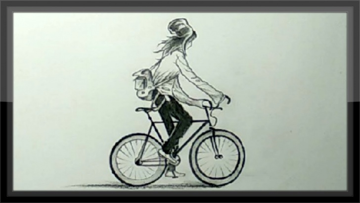 The Most Famous Bicycle Pencil Drawing Courses Diy Arts And Crafts Pencil Drawing A Girl In A Bicycle Image