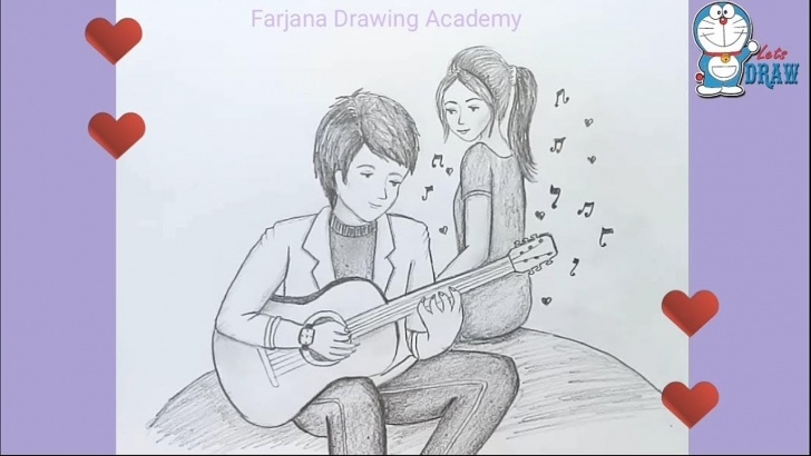 The Most Famous Couple Sketches To Draw Tutorials Valentine Couple Pencil Drawing Sketch Photo