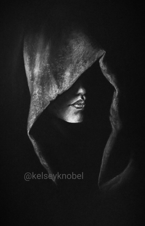 The Most Famous Drawing On Black Paper With White Charcoal Easy White Charcoal On Black Paper. Drawing By @kelseyknobel Unknown Pics