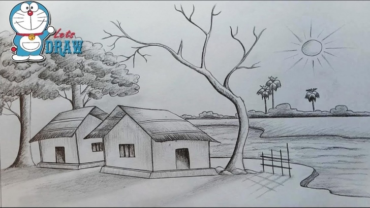The Most Famous Easy Sketches Of Nature Courses How To Draw Scenery Of Light And Shadow By Pencil Sketch Image