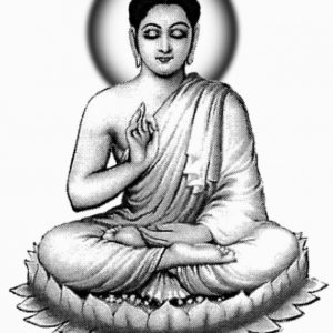 Gautam Buddha Pencil Drawing