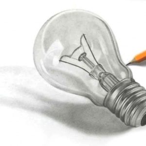 Light Bulb Pencil Drawing