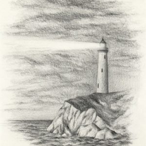 Ocean Pencil Drawing