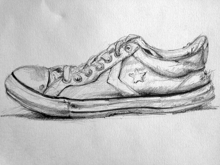 The Most Famous Shoe Pencil Drawing Free Shoes 13 Drawing By Vella | Artmajeur Pic