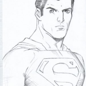 Superman Drawing In Pencil