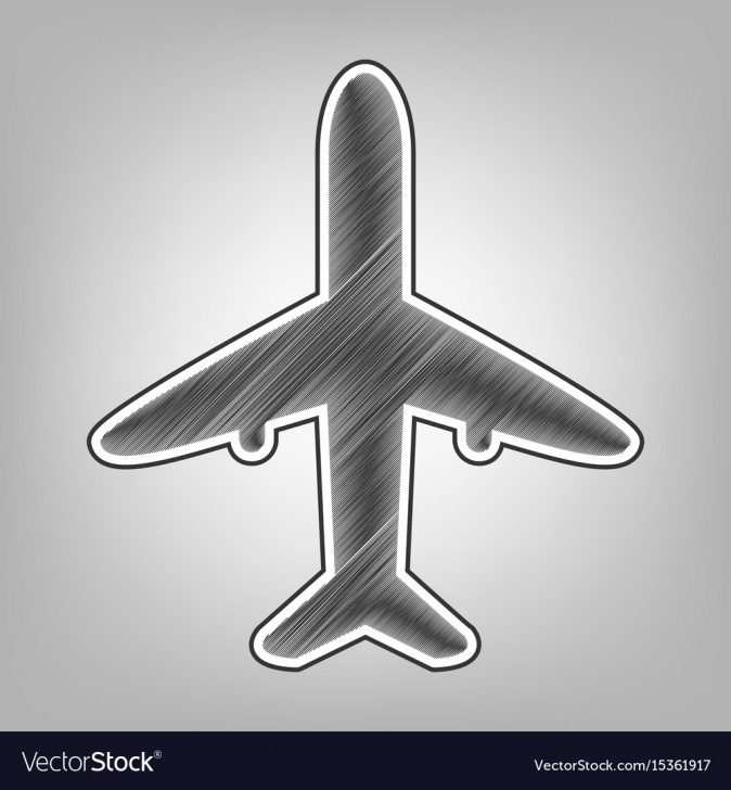 Top Airplane Pencil Drawing Free Airplane Sign Pencil Sketch Photo