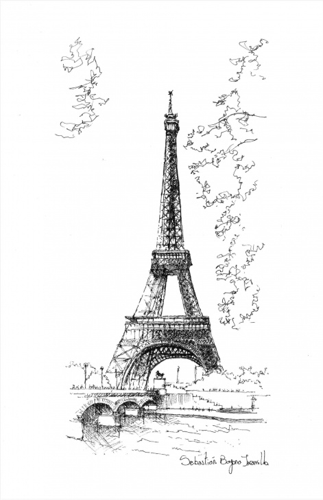 Top Eiffel Tower Pencil Sketch Techniques Eiffel Tower Drawing Sketch Simple Picture