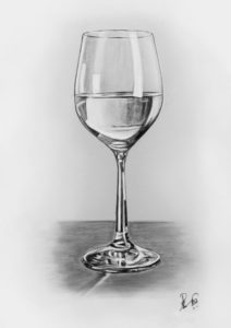 Top Glass Pencil Sketch Easy Pencil Drawing- Wine And Water Glass (Original) — Steemit Images