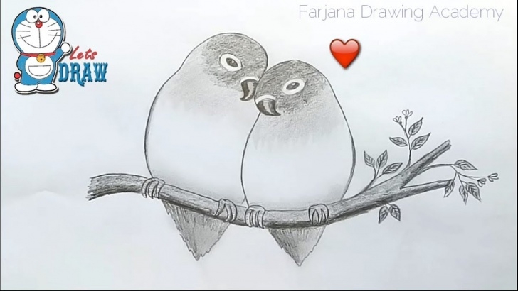 Top Love Birds Sketch Easy How To Draw Two Parrots In Love By Pencil Sketch Images