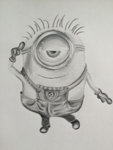 Top Minion Pencil Drawing Easy Pencil Drawing - Chubby Minion | Halo Trashion | Pencil Drawings Pics