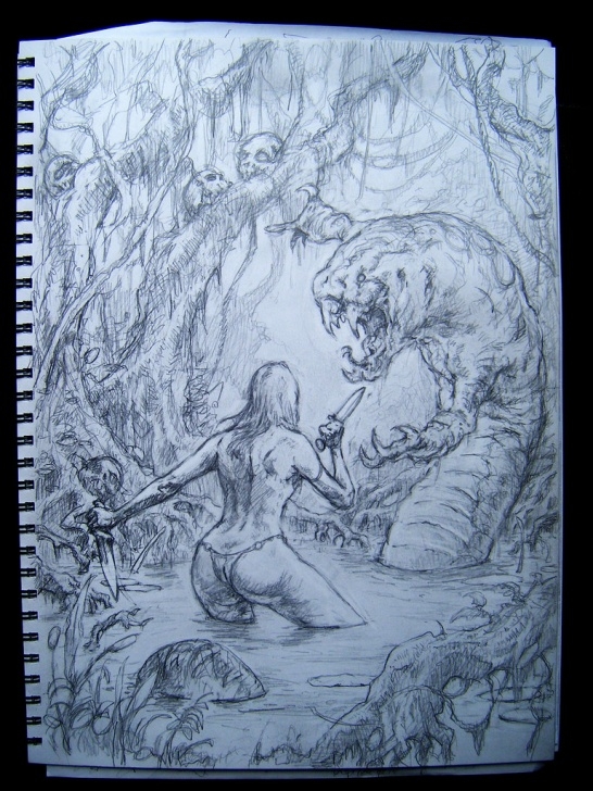 Top Monster Pencil Drawing Techniques Swamp Monster Drawing | Pencil Layout For A Painting I Never… | Flickr Pictures