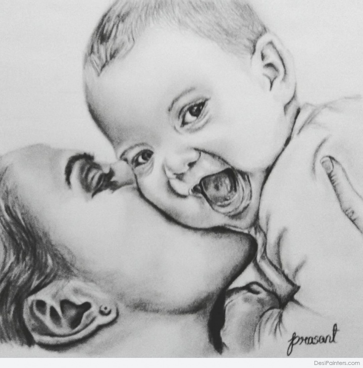 Top Pencil Drawings Of Mother And Baby Tutorial Sketch Of Mother And Baby At Paintingvalley | Explore Collection Pics