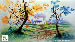 Top Scenery Colour Pencil Drawing Courses How To Draw Scenery With Color Pencils For Beginners | Step By Step Photo