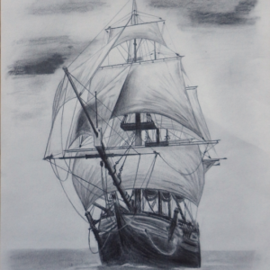 Ship Pencil Sketch