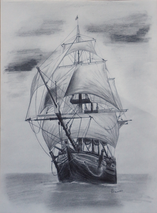 Top Ship Pencil Sketch Step by Step Sailboat | Boat And Ship | Sailboat Drawing, Boat Drawing, Ship Sketch Photos