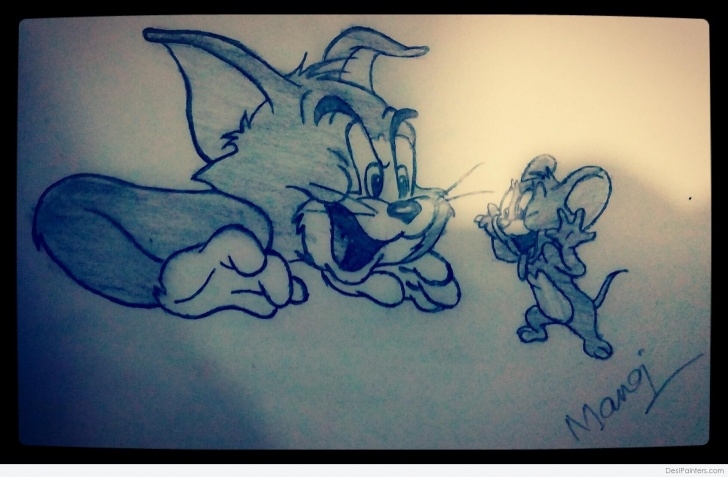 Top Tom And Jerry Pencil Sketch Lessons Pencil Sketch Of Tom And Jerry | Desipainters Image