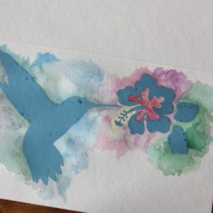 Watercolor Stencil Art