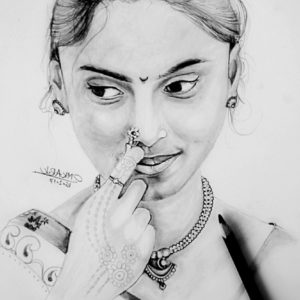 Beautiful Women Pencil Sketch