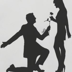 Boy Proposing Girl Pencil Sketch