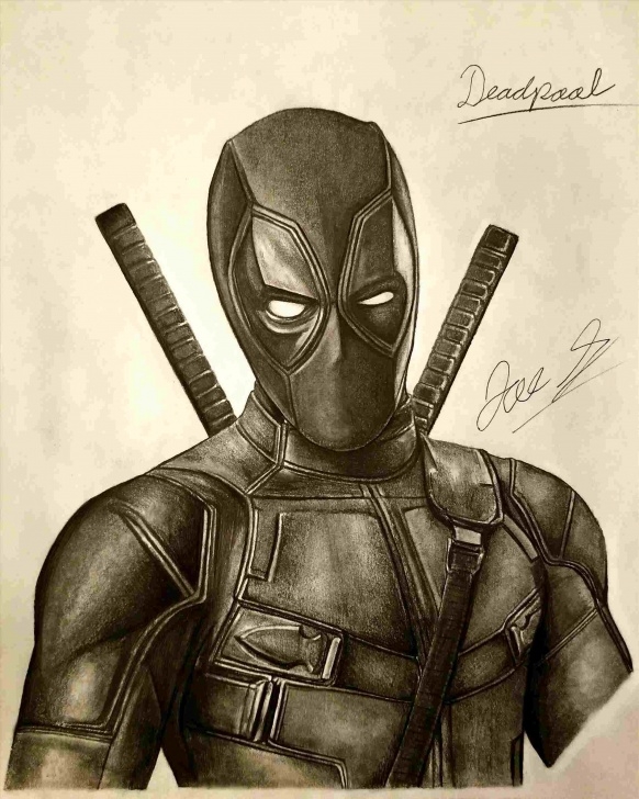 Wonderful Deadpool Pencil Sketch Tutorials Pencil Deadpool Drawing In Pencil Sketch Of Deadpool Drawing Art Picture