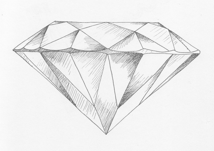 Wonderful Diamond Pencil Drawing Free Diamonds | Mylab | Drawings, Art, Diamond Sketch Pics