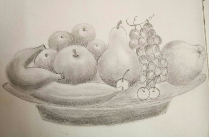 Wonderful Fruit Basket Pencil Shading for Beginners Fruit Basket #pencil Shading | Artative In 2019 | Pencil Shading Photos