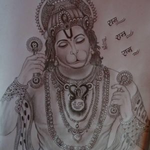 Hanuman Pencil Sketch