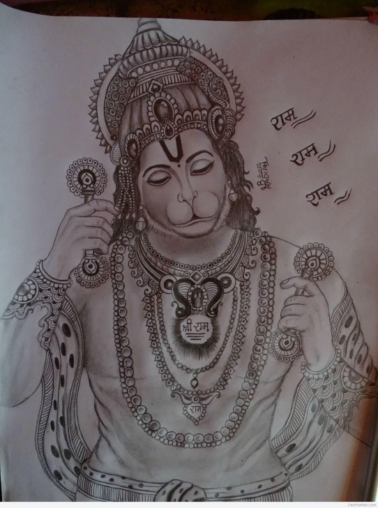 Wonderful Hanuman Pencil Sketch Lessons Hanuman Sketch At Paintingvalley | Explore Collection Of Hanuman Photos