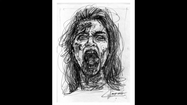 Wonderful Horror Pencil Sketches for Beginners Citidog | Horror Line - Pencil Drawing Picture