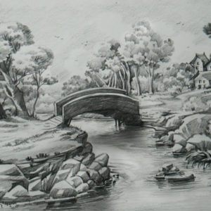 Landscape Drawing Pencil Shading