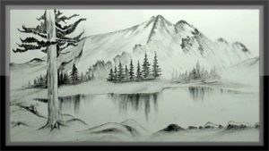 Wonderful Mountain Pencil Drawing Techniques Easy Pencil Drawing Mountain Landscape Scenery Step By Step Photos