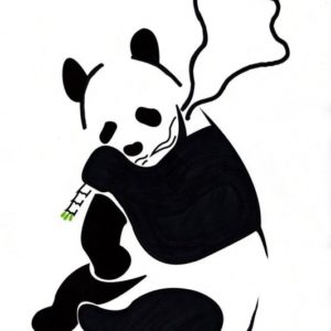 Panda Stencil Art