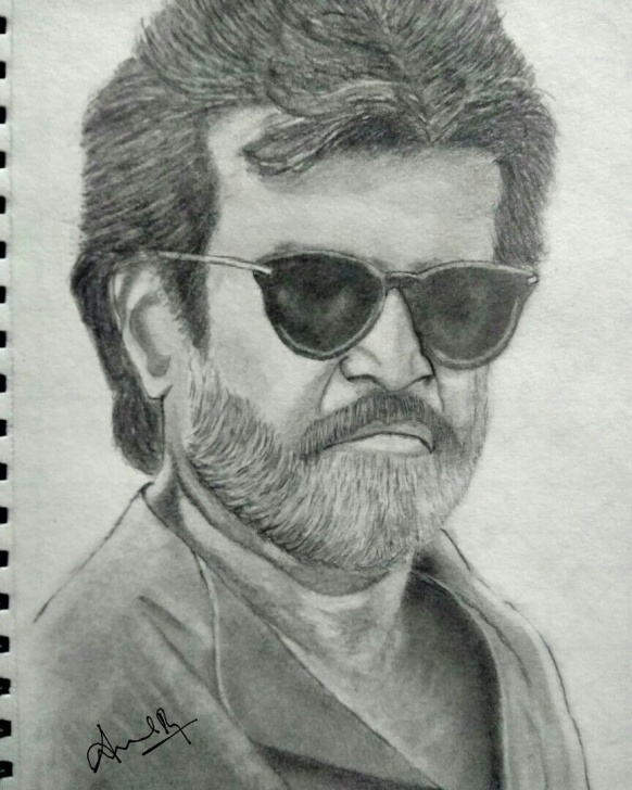 Wonderful Rajinikanth Pencil Drawing Free Kaala Rajinikanth Pencil Potrait | Aravindraj Arts | Sketches, Art Photo