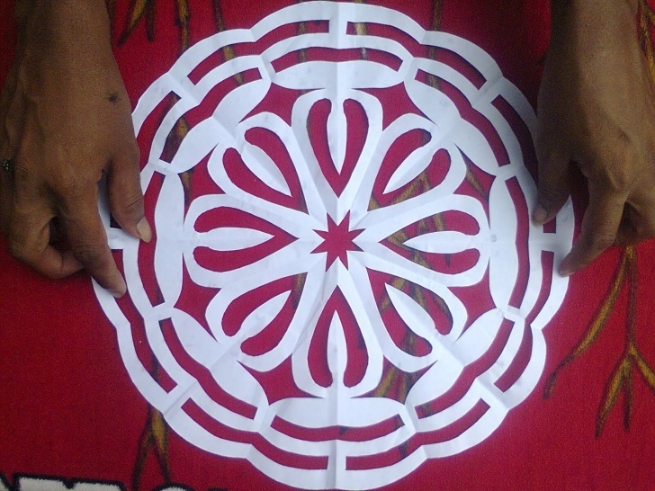 Wonderful Rangoli Design Stencils Online Step by Step Designs For Painting On Floor Using Paper Cuttings | Paper Patterns Image