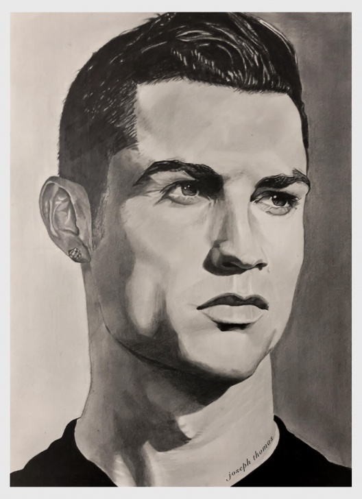 Wonderful Ronaldo Pencil Sketch Techniques for Beginners Cristiano Ronaldo, A3 Size, Pencil Drawing : Drawing Photos