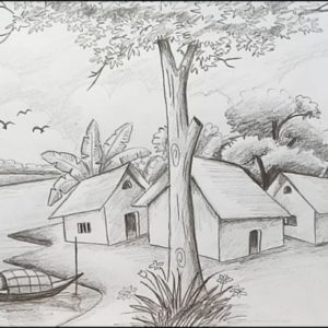 Scenery Sketch Drawing