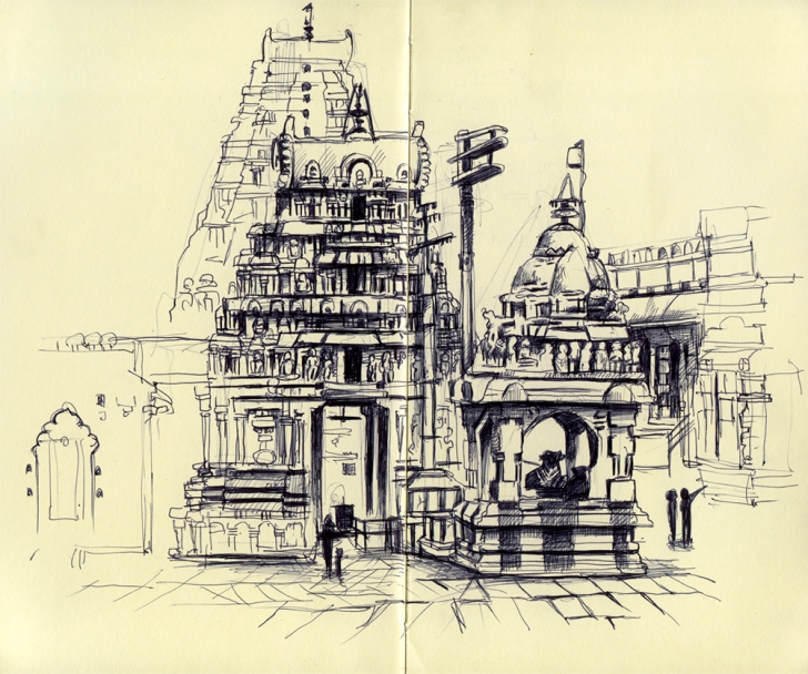 Wonderful Temple Pencil Drawing Simple Indian Temple Pencil Sketch - Google Search | 排版 | Indian Temple Picture